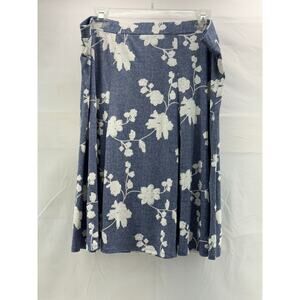 Sami & Jo women’s blue/white floral flat skirt XL